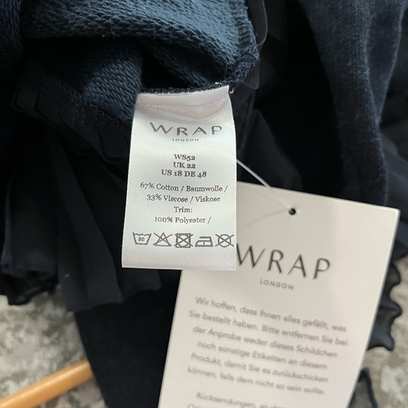 NWT Wrap London Pleated Sleeve Back Mock Neck Pullover Sweater - Picture 11 of 11